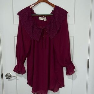 Vintage Victoria Secret Gold Label Shear and Lace Top or Night Shirt Sz P/S